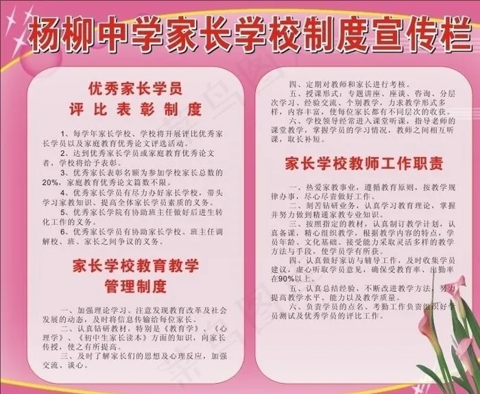 制度宣传栏图片cdr矢量模版下载