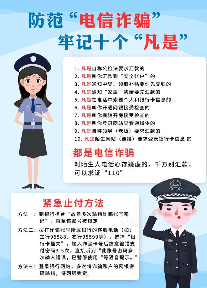 防治电信网络诈骗宣传知识图片