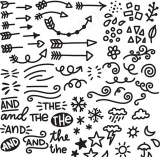 可爱箭头插画图片