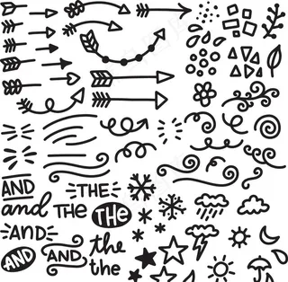 可爱箭头插画图片