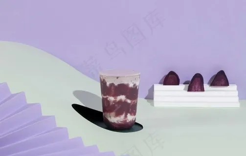 紫薯波波冰图片 紫薯波波冰图片