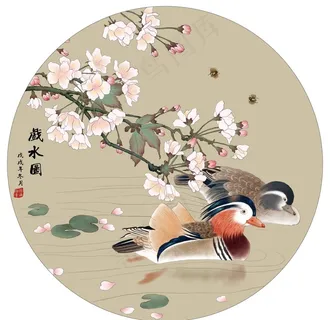 手绘工笔花鸟图片