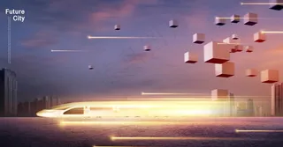 高铁光速创意概念海报图片