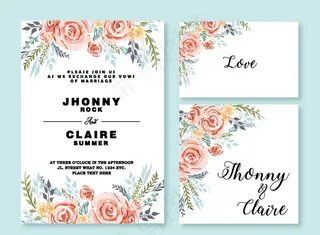 花卉邀请卡图片