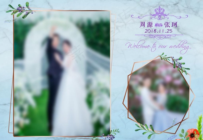 蓝色大理石婚礼图片(7874X5709(DPI:50))psd模版下载