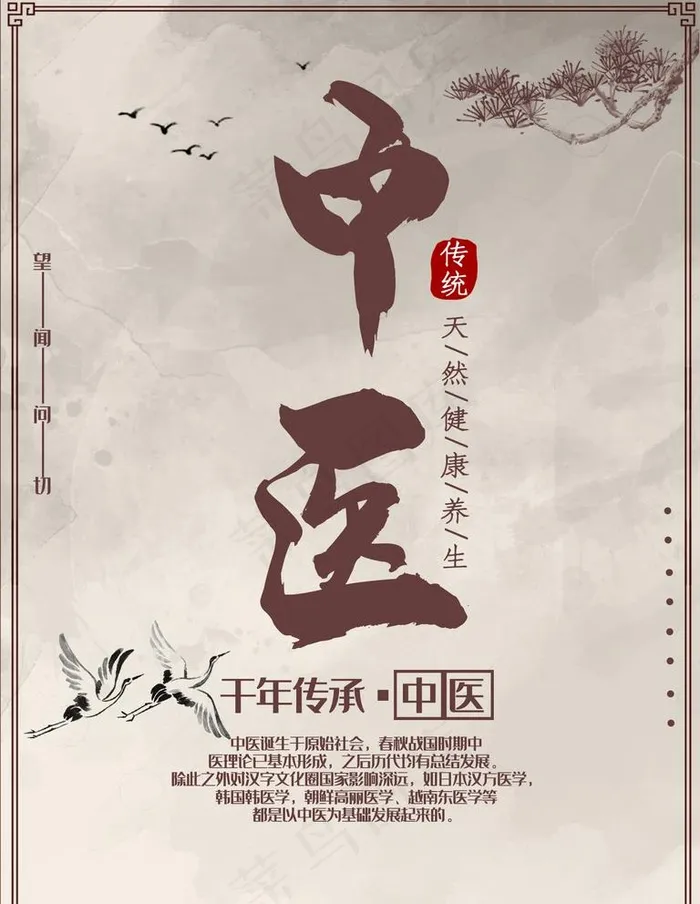 中医图片psd模版下载