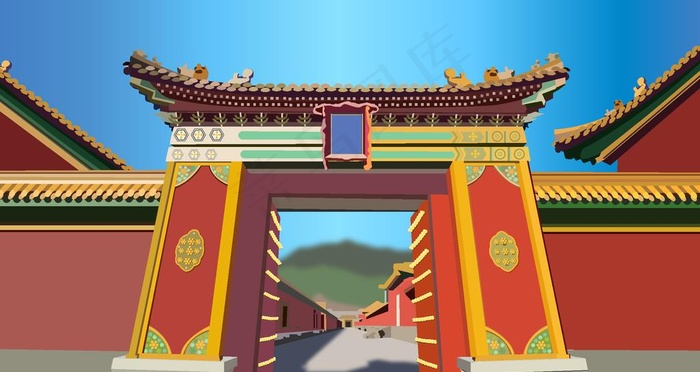 建筑图片ai矢量模版下载