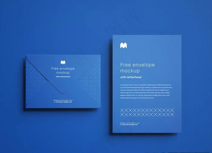 信封信纸样机图片(3000X2250(DPI:72))psd模版下载