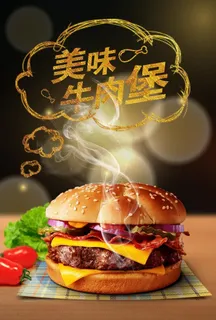 汉堡店炸鸡店海报图片 汉堡店炸鸡店海报图片