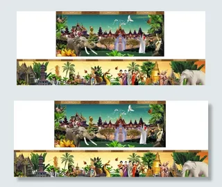 东南亚风格背景墙图片