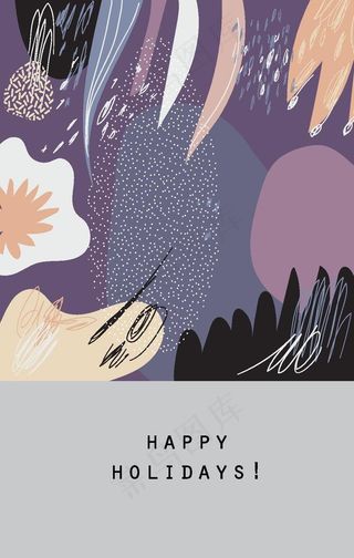 植物抽象装饰画图案图片