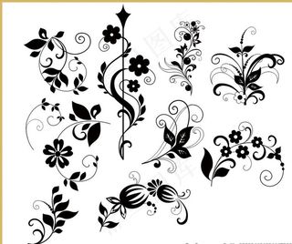 藤蔓 树叶 植物花纹图片