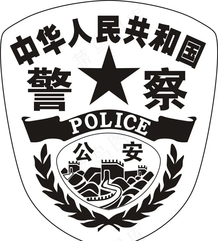 警察臂章图片cdr矢量模版下载