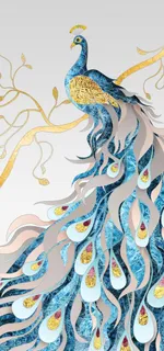 抽象孔雀画图片