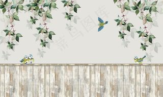 藤条背景墙图片