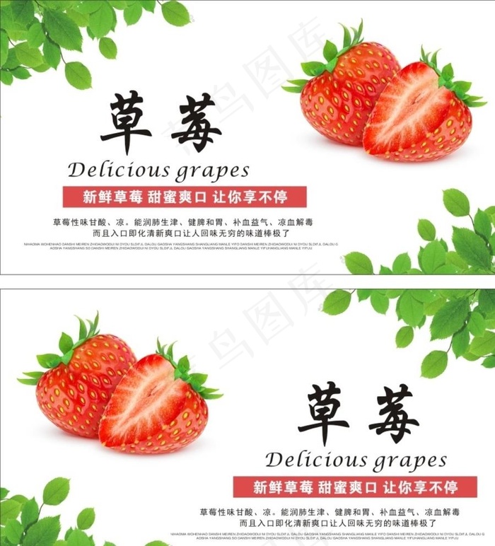 草莓图片cdr矢量模版下载