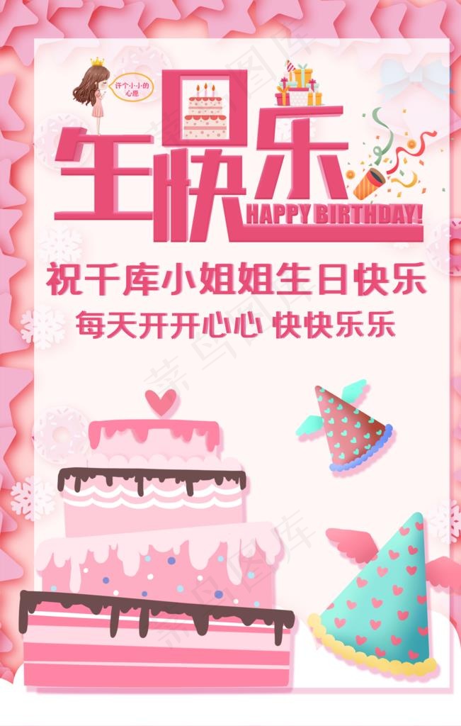 生日祝福贺卡海报图片