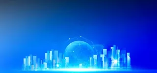 城市企业科技背景海报素材图片