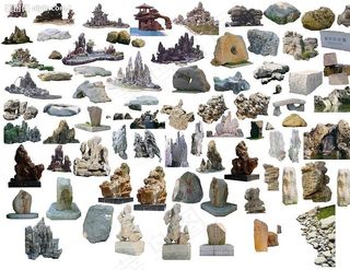 园林假山石头素材图片