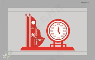 核心价值观标识牌图片