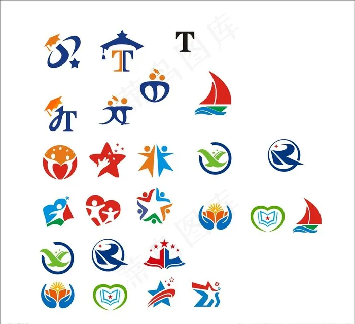 教育机构logo图片cdr矢量模版下载