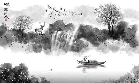 水墨山水画图片 水墨山水画图片