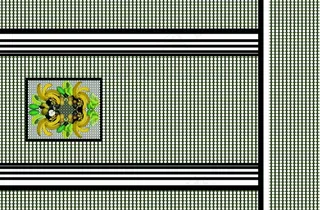 定位花方巾图片