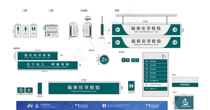 医院导视 科室牌门牌吊牌索引图片cdr矢量模版下载