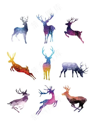 鹿元素图片