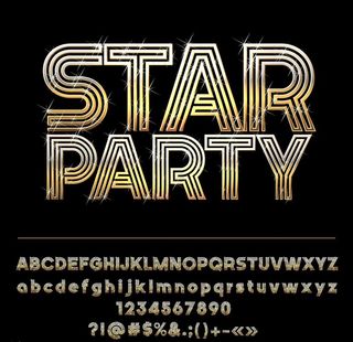 金属字母数字图片