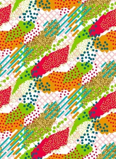 抽象几何笔刷图案雪纺花型素材图片