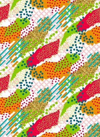 抽象几何笔刷图案雪纺花型素材图片