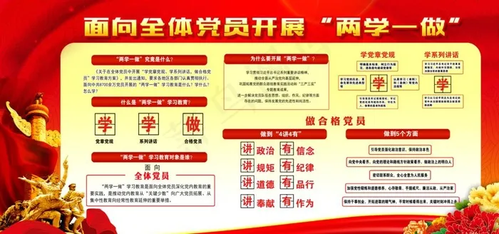 党建宣传海报图片(6000X3000(DPI:300))psd模版下载