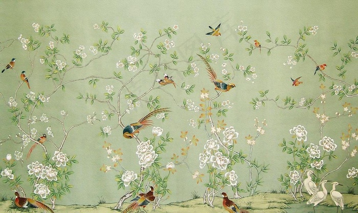 中式花鸟图片(9071X5669(DPI:72))psd模版下载