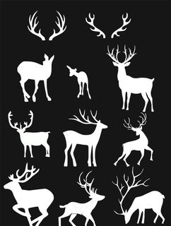 中国鹿元素图片