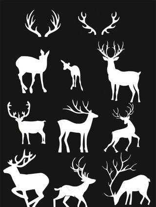 中国鹿元素图片