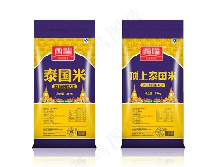 泰国米包装图片cdr矢量模版下载