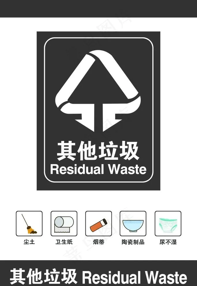垃圾分类图片psd模版下载