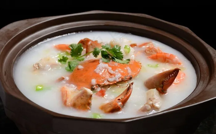 广东虾蟹粥图片