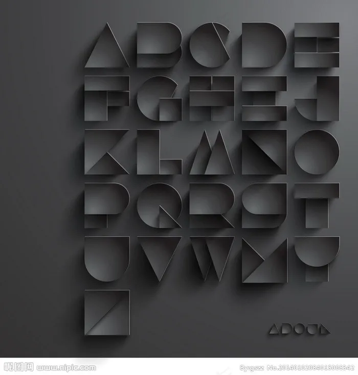 字母图片eps,ai矢量模版下载