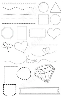 各种虚线图形素材图片