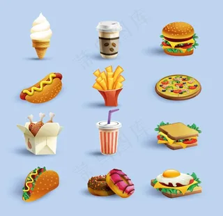 矢量快餐图片