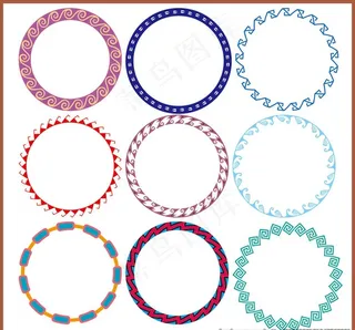 圆形花纹 花边 角花 边框图片