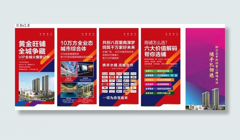 商业地产展架图片(210X297)cdr矢量模版下载