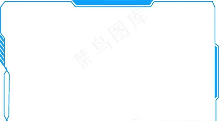 科技感蓝色边框图片cdr矢量模版下载