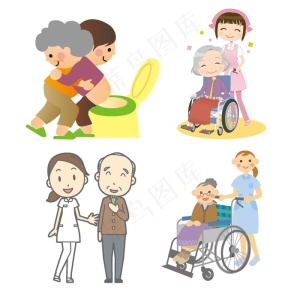 护理老人图片