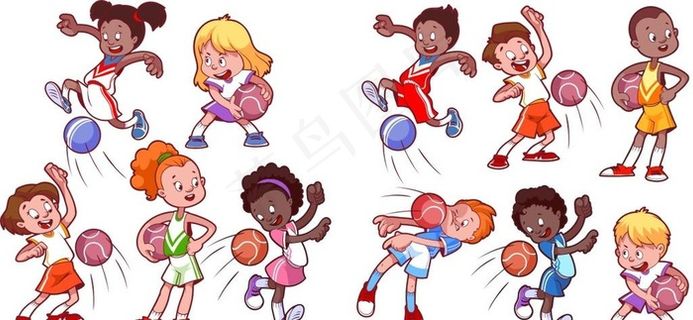 卡通儿童踢球图片