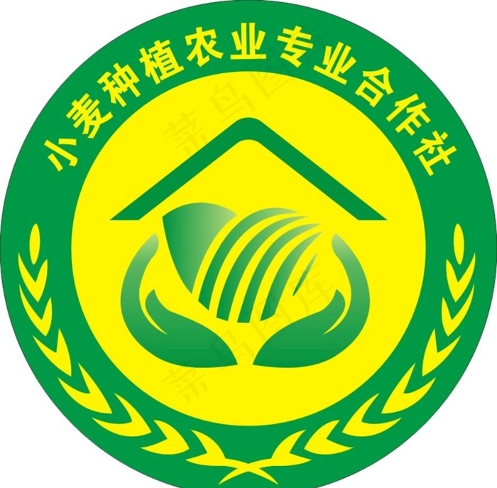 小麦种植农民专业合作社标志图片cdr矢量模版下载