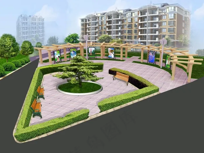 生活广场效果图图片(1653X1169(DPI:100))psd模版下载