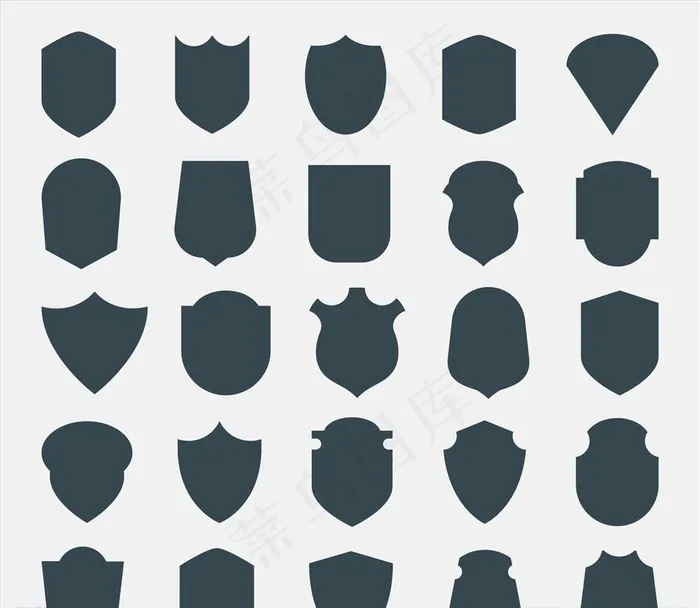 盾牌形状图片eps,ai矢量模版下载